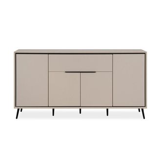 Calicosy Aparador con 4 puertas y 1 caj&oacute;n L175 cm - Topo y negro