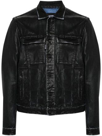 Dsquared2 garment-dyed jacket - men - Cotton/Cotton/Polyester - 54 - Black