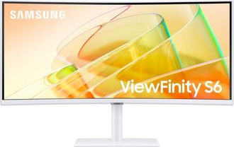 Samsung Monitor PC Ultrawide 34 Curvo UWQHD 100Hz HDR10 VA Bianco FreeSync
