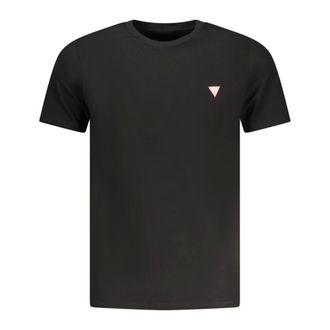 Guess T-Shirts, male, Black, Size: XL Small triangle logo t-shirt
