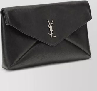 Saint Laurent leather envelope clutch bag