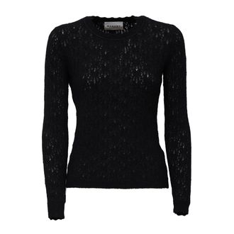 Isabel Marant Obeline Baby Alpaca-Blend Open-Knit Sweater