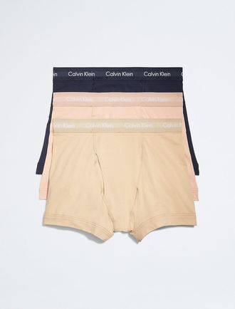 Calvin Klein Mens Cotton Stretch 3 Pack Trunk - Neutral - XXL