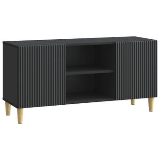 vidaXL Mueble De Tv Negro 102 X 34,5 X 50 Cm Madera De Ingenier&iacute;a Vidaxl