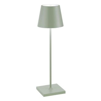 Zafferano L&aacute;mpara de mesa led zafferano recargable ip65 verde salvia