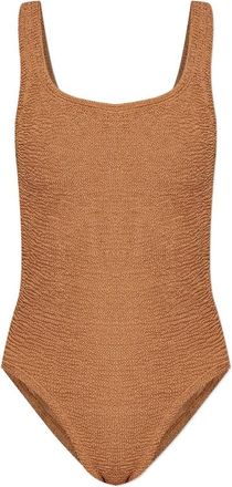 Hunza G Square Neck Crinkle Swimsuit