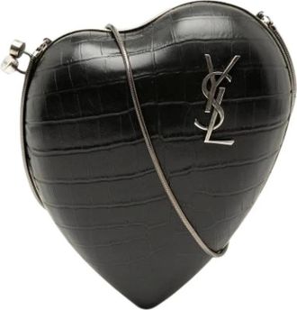 Saint Laurent Pre-owned Mini Bags, female, Black, Size: ONE SIZE Pre-owned Leather Mini Shoulder Bag
