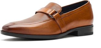 Johnston & Murphy Gibbons Embossed Bit Loafers Mens Shoes Tan Full Grain : 11.5 M (D), Leather