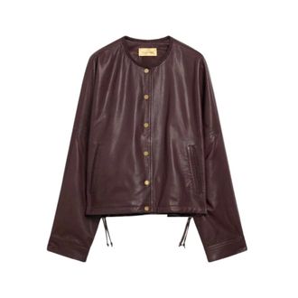 Momoni Kaldor Cropped Bomberjack - Dames - Jassen - Bruin - Maat: XS Katoen