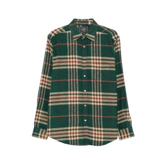 Portuguese Flannel Cervo Flanellen Shirt - Heren - Overhemden - Groen - Maat: 2XL Flanel
