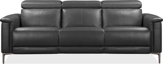 HOME AFFAIRE 3-Sitzer »Lund, mit manueller und elektrischer Relaxfunktion« in 2 Sitzen (links u. rechts), USB-C, Echtleder, Kunstleder, Webstoff