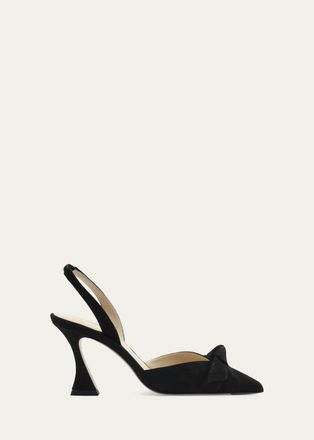 Alexandre Birman 85mm Clarita Suede Slingback Pumps
