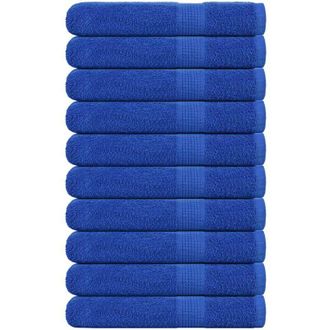 vidaXL Asciugamani 10 pz Blu 100x200 cm 360 g/m&sup2; 100% Cotone - Vidaxl