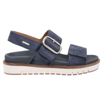 Mephisto Mephisto Belona Leather Womens Hook and Loop Sandals - Jeans Blue - Size:UK 6.5