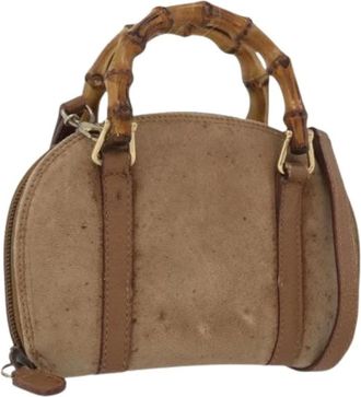 Gucci Pre-owned Mini Bags, female, Brown, Size: ONE SIZE Pre-owned Nylon Mini Bag