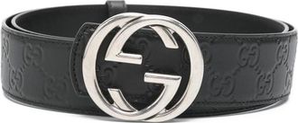 Gucci Logo-buckle Patterned Belt