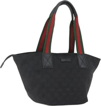 Gucci Pre-owned Canvas Tote Bag - Dames - Vintage Shopper - Zwart - ONE Size - Vintage