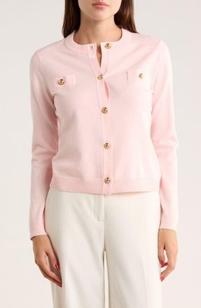 By Design Keira Chest Pocket Cardigan in Pale Pink at Nordstrom, Size Small