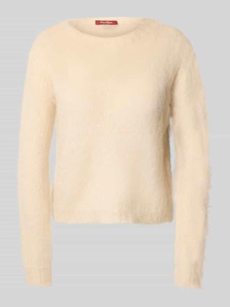 Max Mara Regular Fit Strickpullover mit Mohair-Anteil Modell ACETO in Beige, Größe XL