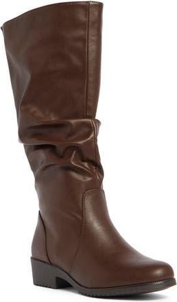 White Mountain Duration Slouch Boot in Brown Smooth at Nordstrom Rack, Size 10
