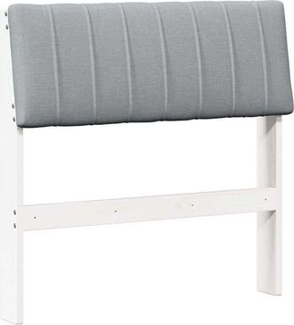 vidaXL Cabecero Tapizado Gris Claro 80 Cm Madera De Pino Macizo Vidaxl