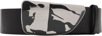 Burberry Shield EKD Buckle Leather Belt, Size 120