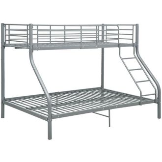 vidaXL Vidaxl - Estructura De Litera De Metal Gris 140x200 Cm/90x200 Cm