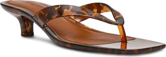 Steve Madden Tracie Kitten Heel Flip Flop in Tortoise at Nordstrom, Size 11