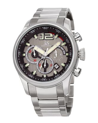 Joshua & Sons Mens Brushed Stainless Steel Watch