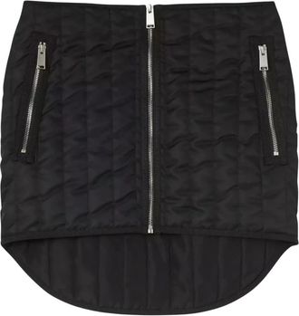 Heron Preston Quilted Mini Skirt - Dames - Korte rokken - Zwart - 2XS - Polyester - Rokken