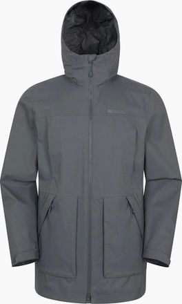 Mountain Warehouse Mens Mountain Warehouse Mens Harbour Waterproof Jacket - Grey - Size: 44/Regular