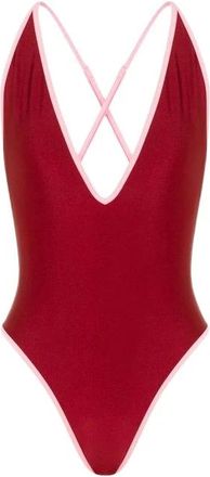 Moschino Costume Intero in Lycra - - Swimwear - Donna - Rosso - XL