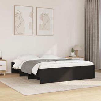 Berkfield Home Bed Frame without Mattress Black 160x200 cm Engineered Wood