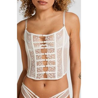 Hunkem&ouml;ller Kristina Up Underwire Bustier in Snow White at Nordstrom, Size 32B