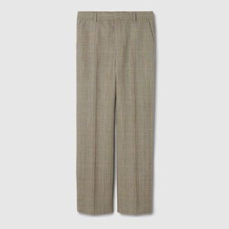 Gucci Prince Of Wales Wool Pants, Beige, Ready-to-wear