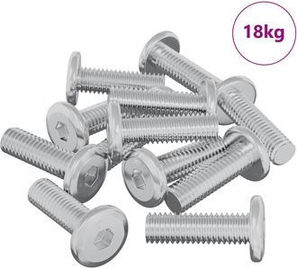 vidaXL Tornillo 1593 Uds. Plateado 8 X 25 Mm Acero Vidaxl