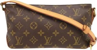 Louis Vuitton Pre-owned Vintage Monogram Shoulder Bag - Dames - Vintage Schoudertas - Bruin - ONE Size - Leer - Vintage