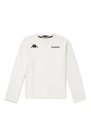 Acne Studios + Kappa Logo-Embroidered Appliquéd Cotton-Jersey T-Shirt