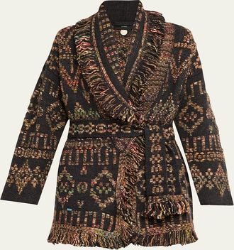 Alanui Grunge Beat Wrap Cardigan