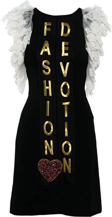 Dolce & Gabbana Jurk verfraaid met kristallen - Zwart