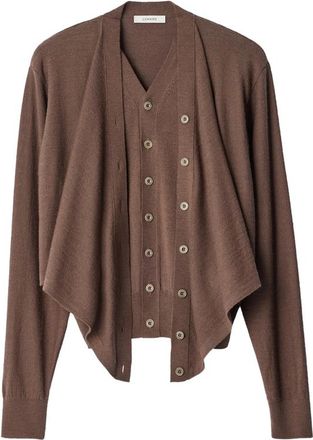 Christophe Lemaire Trompe-lail Cardigan In Merino Wool Blend