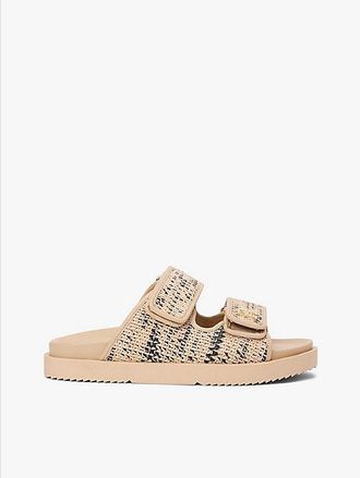 Tommy Hilfiger Raffia TH Monogram Double Strap Sandals