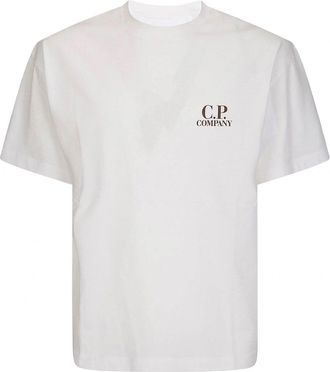C.P. Company 30/1 PATCH COTTON T SHIRT Size: XXL, colour: WHITE
