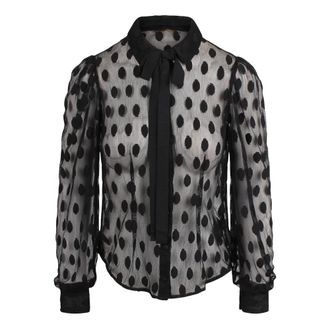 Ulla Johnson Soraya Semi-Sheer Blouse with Necktie