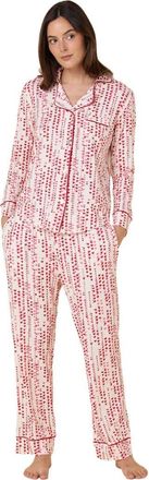 The Cats Pajamas Pima Knit Pajama Holiday Set in Dreamy Hearts Ivory at Nordstrom, Size X-Large