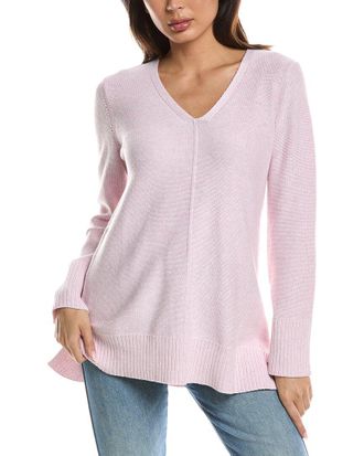 Fort&eacute; Cashmere Easy V-Neck Sweater