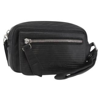 Loewe Pre-owned Clutches, female, Black, Size: ONE SIZE Pre-owned Leather Clutch Bag