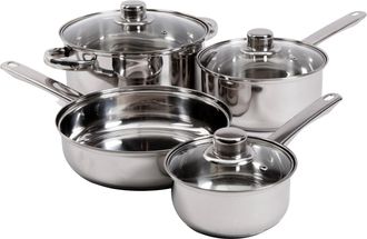 Gibson Home Landon 7-Piece Stainless Steel Cookware Set