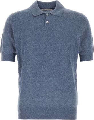 Brunello Cucinelli Blue Short Sleeves Polo