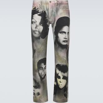 Versace Printed straight jeans